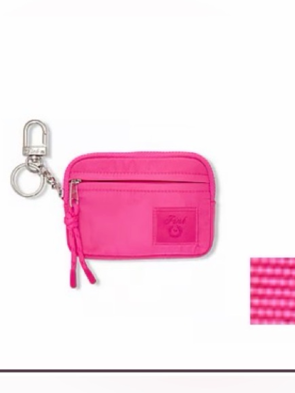 Hot Pink Keychain Card Wallet